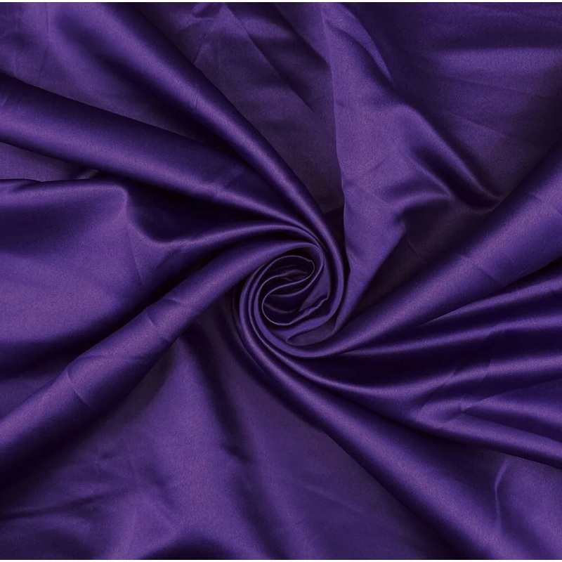 1 metre Purple Duchess Satin 100% Polyester Fabric 150cm Width
