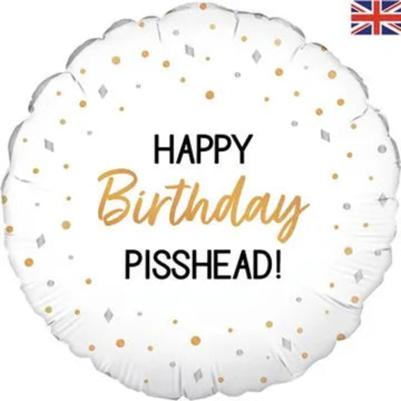 18inch Happy Birthday Pisshead Balloon
