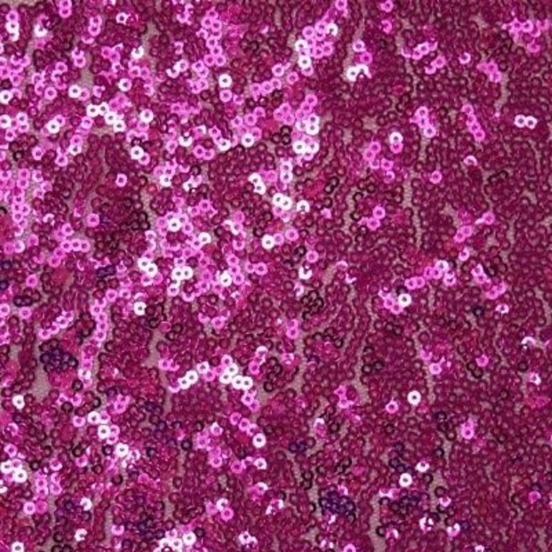 Cerise 1 metre All Over 3mm Sparkle Sequins Fabric – c7651