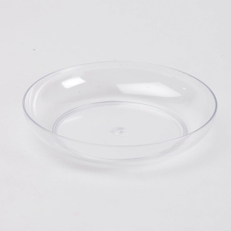 Clear Round Florist Plastic Askham Bowl with a Flat Base x 10