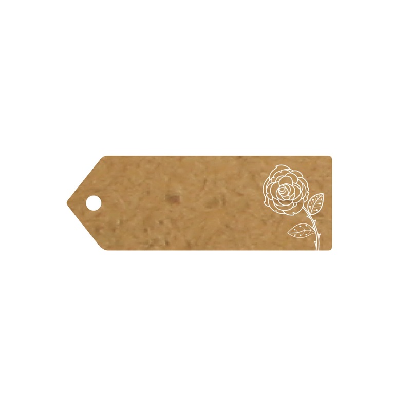 Greeting Tags 70mm x 25mm – Craft Finish Design No.501