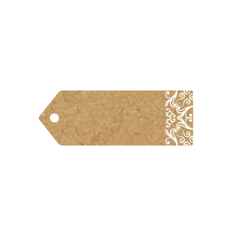 Greeting Tags 70mm x 25mm – Craft Finish Design No.502
