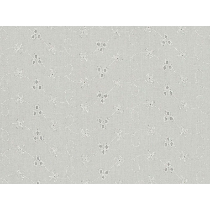 1 metre White Broderie Anglais x 112cm – 3 Hole –