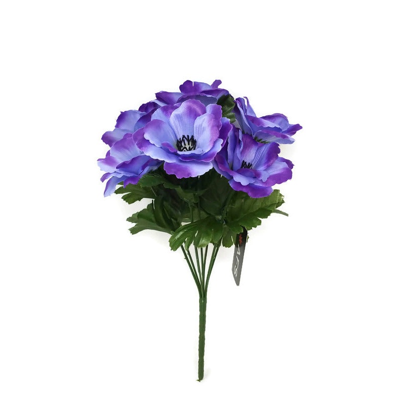7 Head Anemone Bush x 28cm – Purple