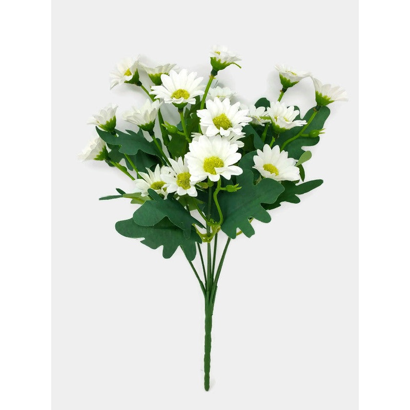7 Stem Daisy Bush x 30cm – White