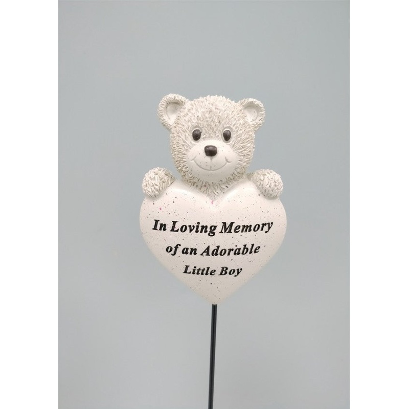 Memorial Bear Heart Stick – Little Boy DF17120
