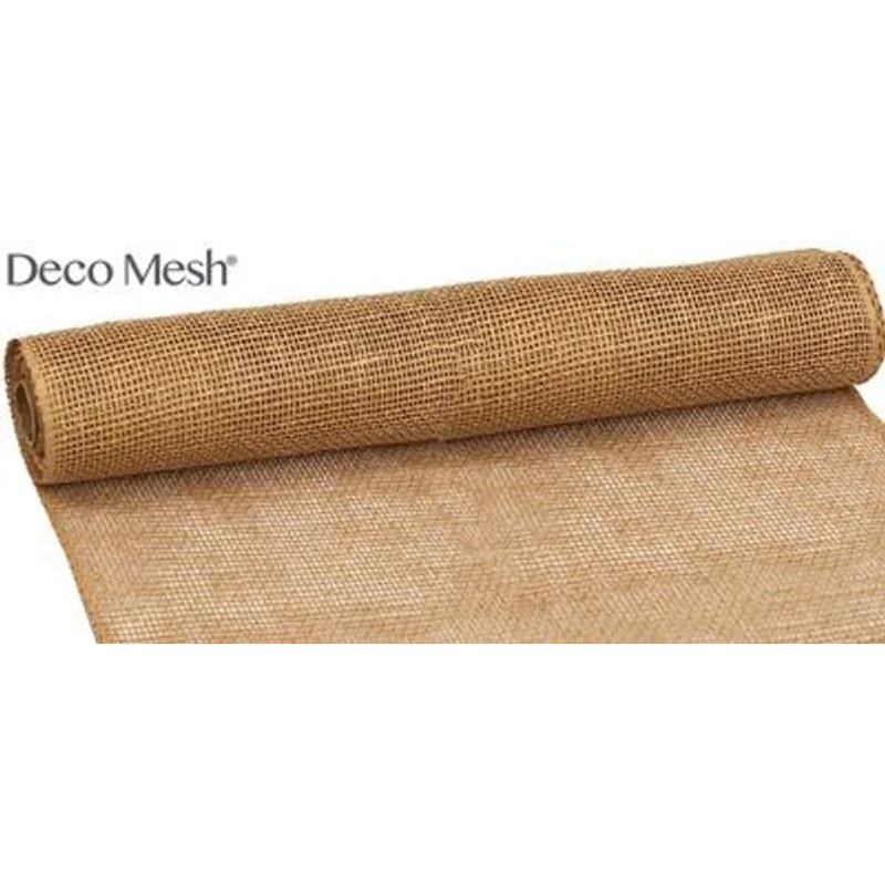 Deco Mesh Burlap 53cm x 4.57m Natural