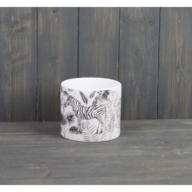 Zebra Ceramic  Pot – 12cm x 10.5cm