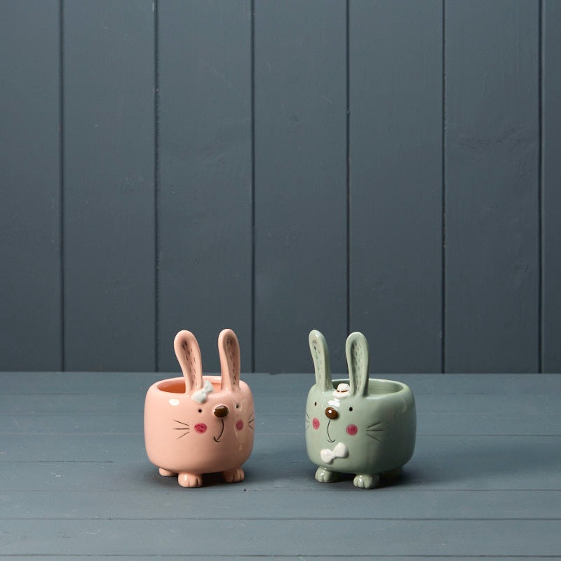 12cm Rabbit Pot – One Pot Colour Picked At Random