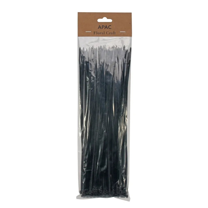 30cm Cable Ties x 100 – Black