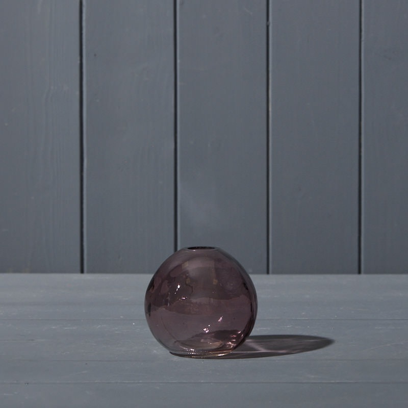 Amethyst Globe Glass Vase x 8cm