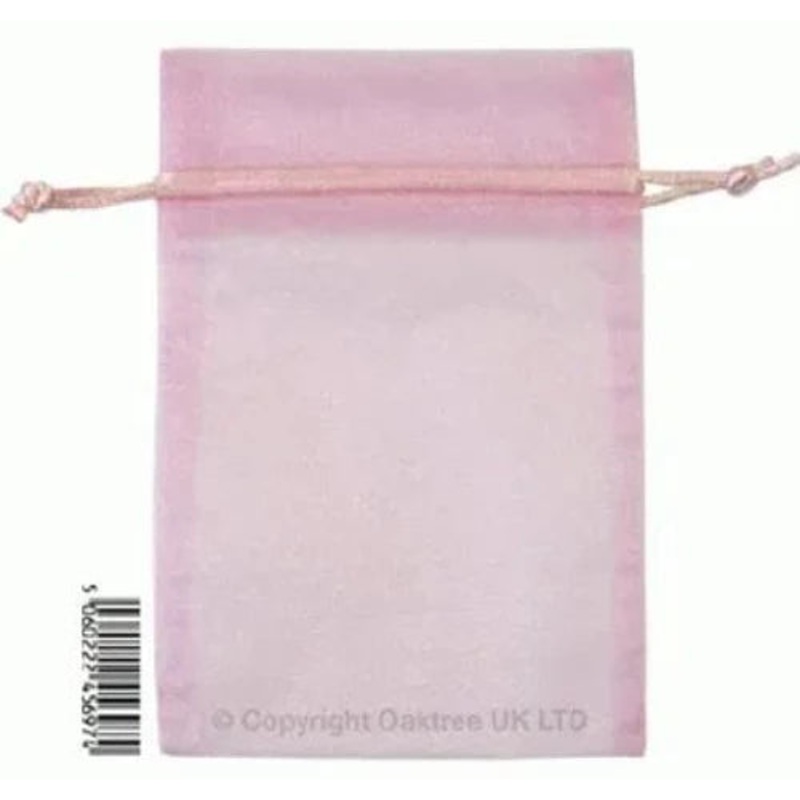 Eleganza Organza Bags 12cm x 17cm – Light Pink (10pcs)
