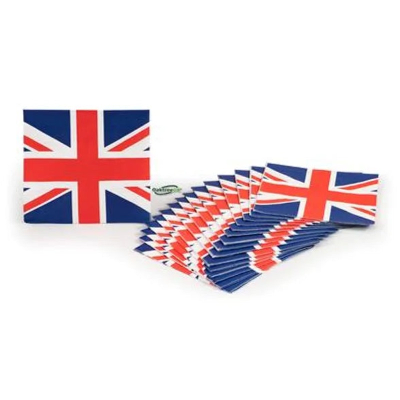 Kings Coronation  Union Jack 33cm x 33cm 3-ply Napkins 16pcs