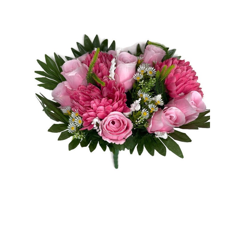Rose Chrysanthemum & Foliage Bush – Pink