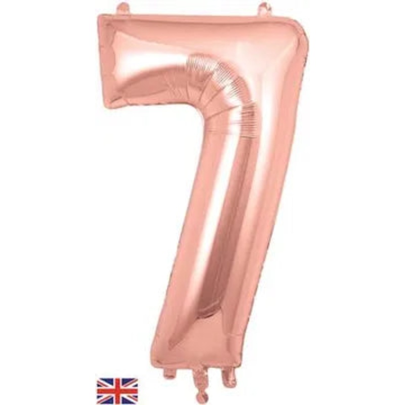 Rose Gold 34 Foil Balloon Number – 7