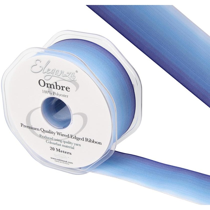 Wired Edge Ombre Ribbon 38mm x 20m – Tone 299