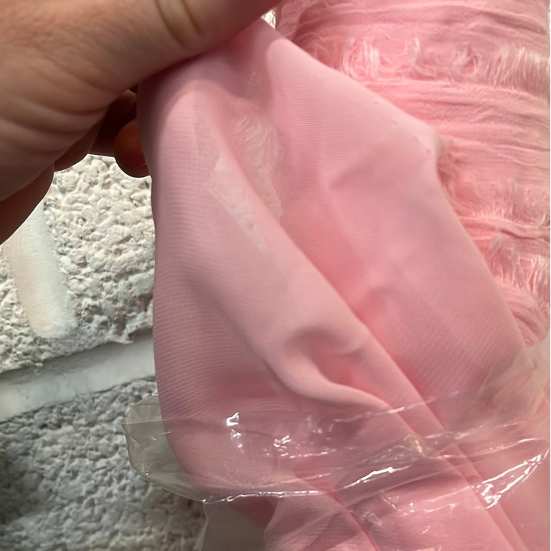 1m 100% Polyester Chiffon Fabric – Baby Pink, Width: 60/150cm