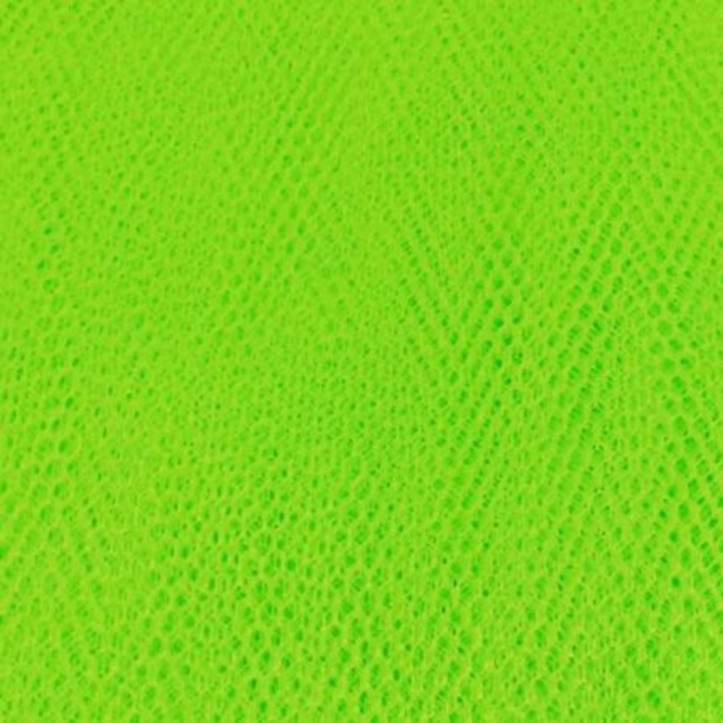 1m Flare Free Dress Net Fabric x 132cm –  Flo Green (lime)