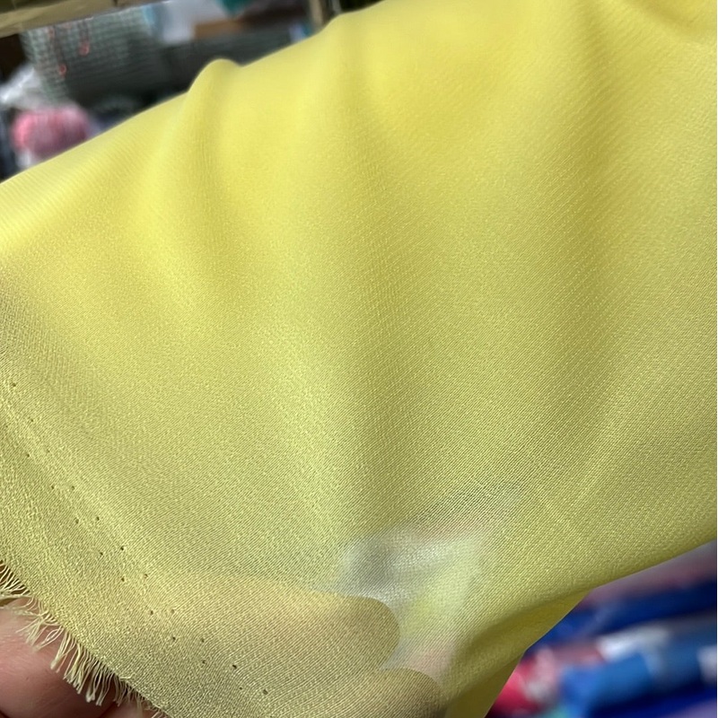 1m Yellow 100% Polyester Chiffon Fabric – Width: 60/150cm