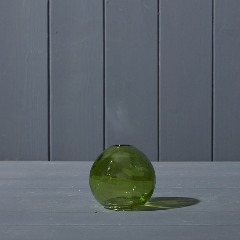 Globe Glass Vase x 8cm – Emerald Green