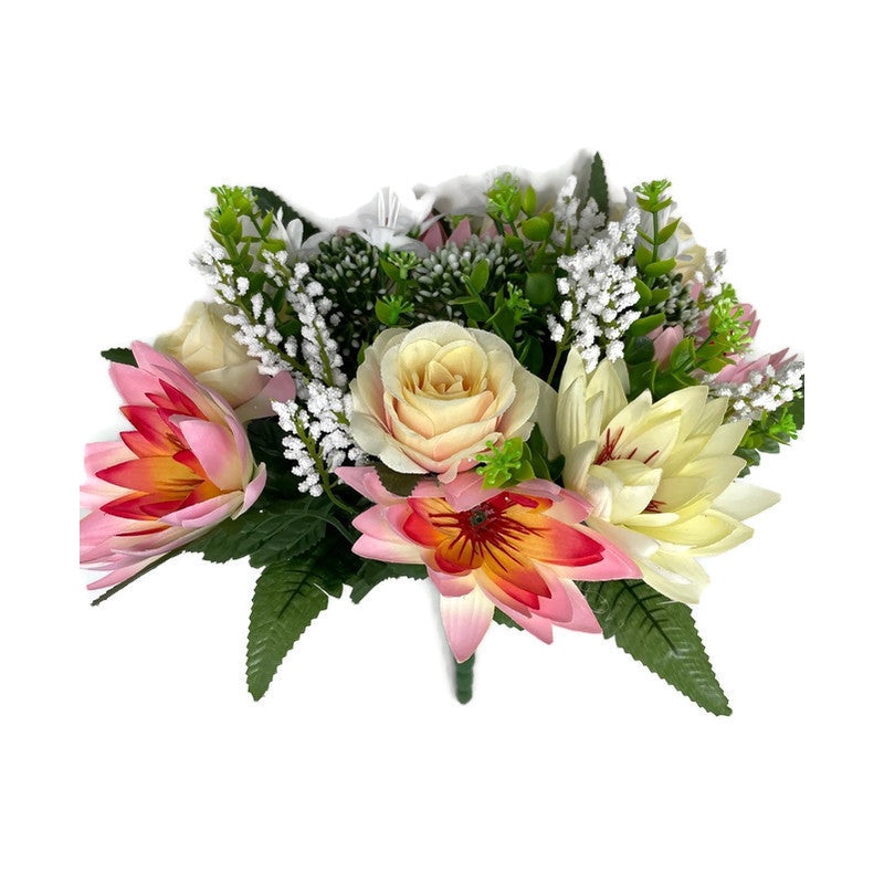 Water Lily Rose & Snowball Bush – Peach