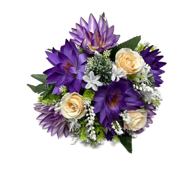 Water Lily Rose & Snowball Bush – Purple