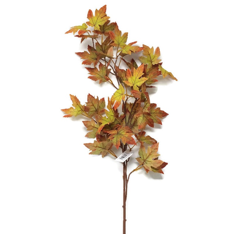105cm Maple Leaf Spray – Green/Brown