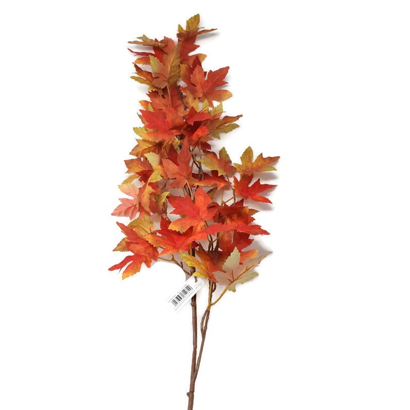 105cm Maple Leaf Spray – Red/Orange
