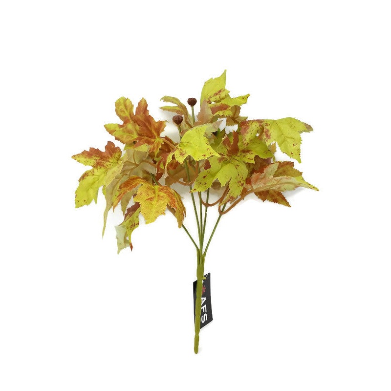 Autumn Maple Leaf Bush x 28cm – Green