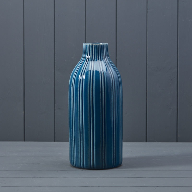 Blue Ceramic Vase x 29cm