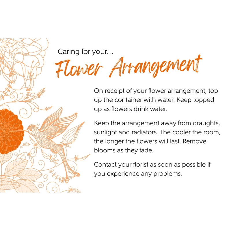 Care Card – Flower Arrangement  x 100