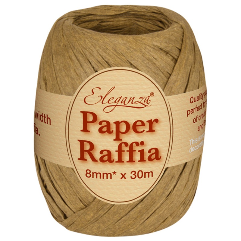 Paper Raffia 8mm x 30m – Tan