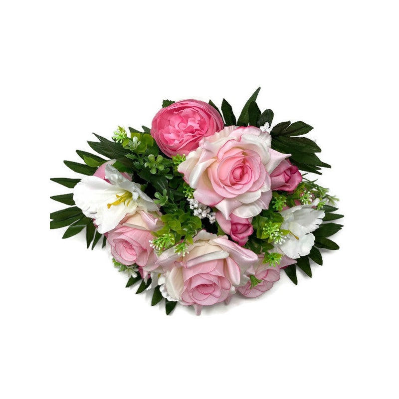 Rose Ranunculus Peony & Foliage Bush – Pink