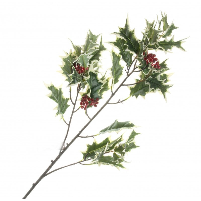 Real Touch Holly Branch x 105cm – Variegated
