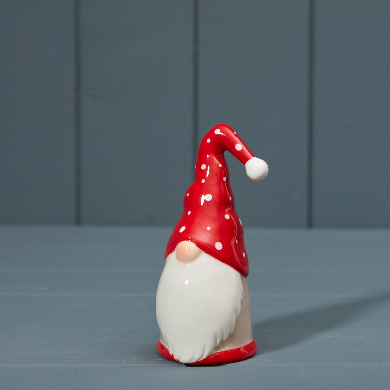 Red and White Ceramic Gonk Santa x 12cm