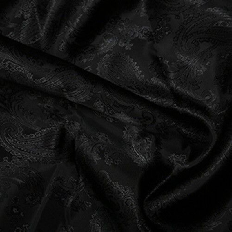 1 metre Paisley Jacquard Lining – Black