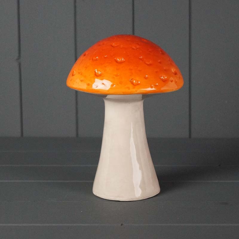 Ceramic Mushroom – 19cm x 14cm – Orange