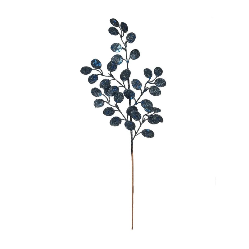 Glitter Eucalyptus Stem – Navy