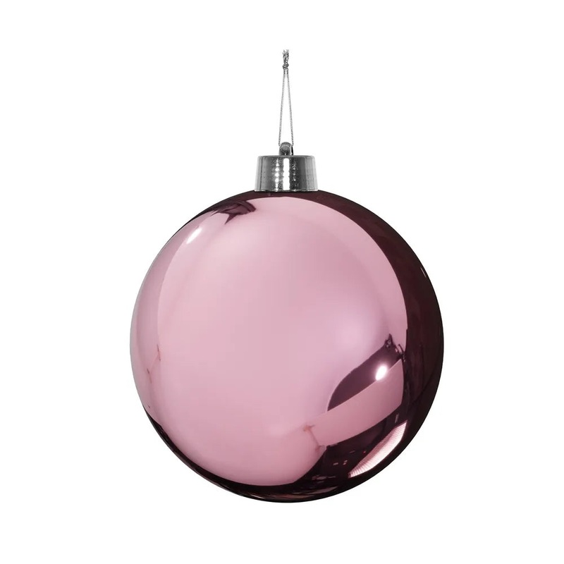 Large Pink Shiny Shatterproof Bauble – 20cm
