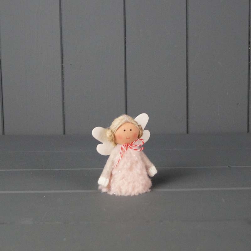 Light Pink Fabric Angel x 8cm