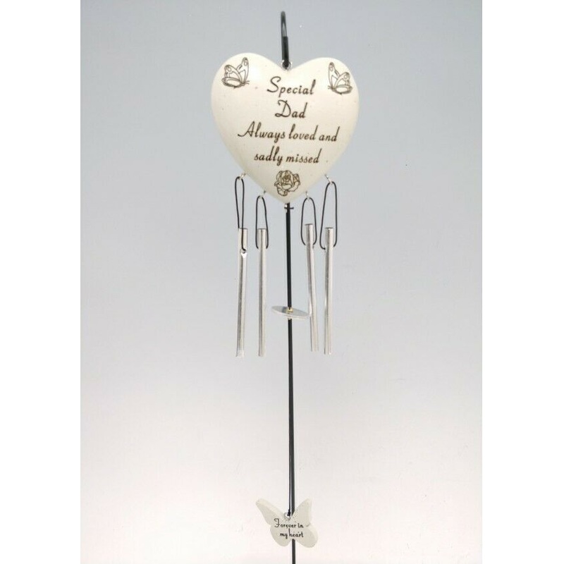 Memorial Heart Windchime  Stick – Special Dad