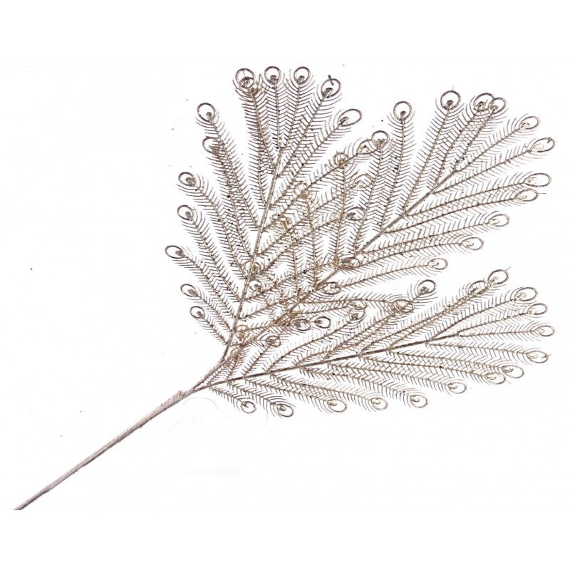 Metallic Gold Peacock Feather Spray – 60cm long