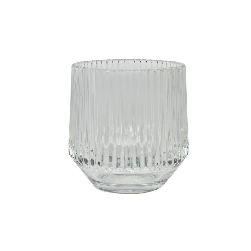 Rigel Ribbed Glass Votive –  H9.5cm x 9.7cm