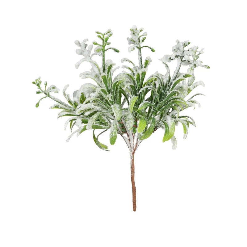 Snowy Foliage Pick x 18cm