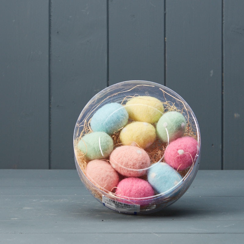 10 Felt Eggs in Gift Box