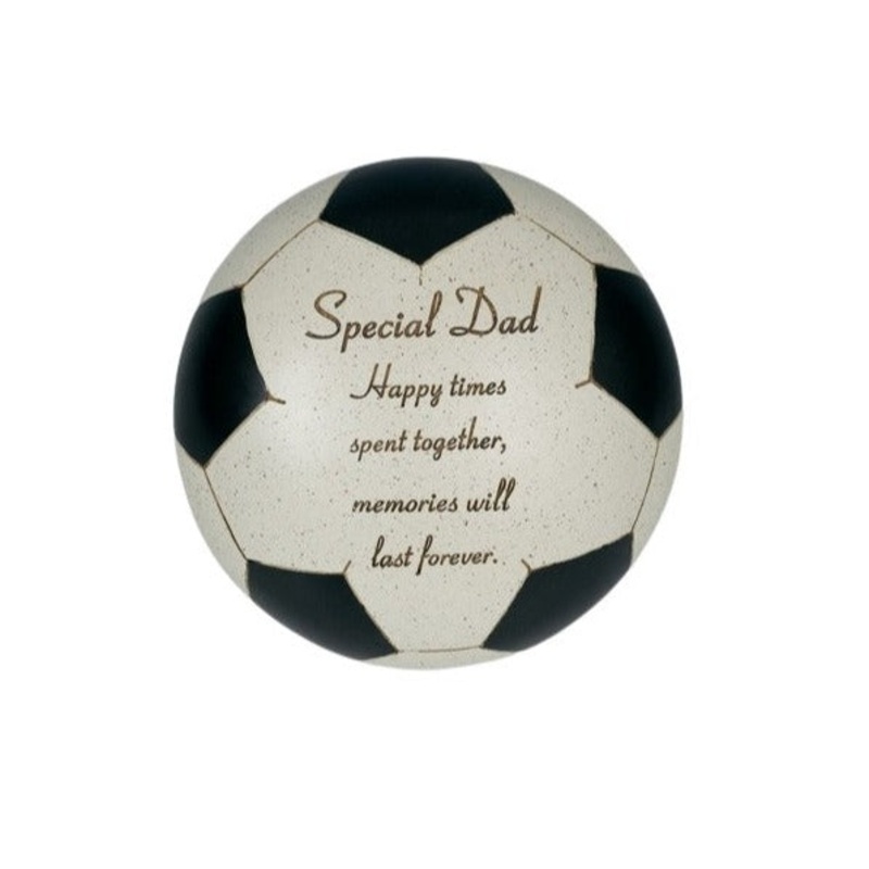Black & White Football Memorial Plaque – Dad