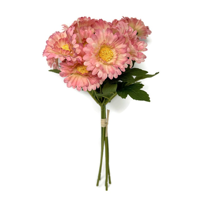 Daisy Bundle Pink x 30cm – Pink & Cream