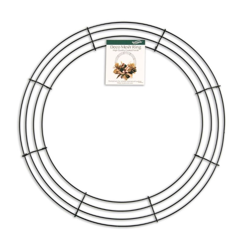 Deco Mesh Coated Wire Ring Green 1pcs Diameter 16/40cm