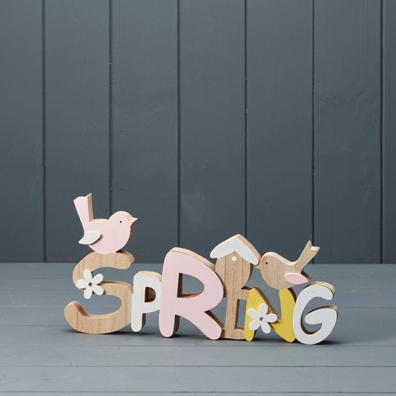 Wooden Spring Word Block x 30cm