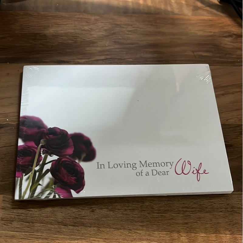 9 Large In Loving Memory Wife Florist Message Cards – Burgundy Ranunculus